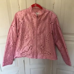 Dressbarn Lightweight Pink Jacket Medium